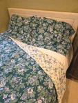 Vtg 90S Primrose Violet Green Floral Martex "like" Bramble Comforter Sham Set. Fixed Price $67.68.