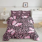 Pink Leopard Print Comforter Set Size,kids Girls Woman Twin Butterfly. Fixed Price $40.87.