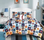 Chezmoi Collection Kids My Sports Microfiber Comforter Set W/ Baseball Pillow. Fixed Price $52.99.