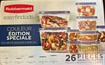 Rubbermaid Easy Find Lids 26 Piece Food Storage Container Set Blue Color-plastic. Fixed Price $22.99.