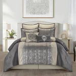 Stratford Park Silver/ivory Damask Patchwork King Comforter Set 8 Piece. Fixed Price $149.41.