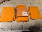 Rare Missoni Home Jo Zig Zag Tangerine Queen Sheet Set Percale Art Deco Italy. Fixed Price $295.00.
