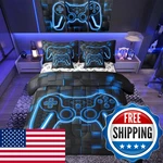 Feelyou Kids Gamer Bed Bag Set Sheets Twin Size 7 Piece Blue And Black. Fixed Price $132.72.