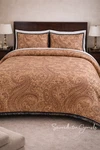 Ralph Lauren King Anderson Comforter Set Shams Paisley Neutral 100% Cotton. Fixed Price $450.00.