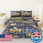 Zsyayaha Full Bedding Sets Boys Excavator Tractor Cars Comforter Constru. Fixed Price $76.56.