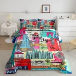 Statue Of Liberty Comforter Set New York Cityscape Bedding Kids Children. Fixed Price $148.44.