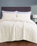 Videri Home Cozy Sherpa 3 Piece Full/queen Comforter Set, Ivory. Fixed Price $45.00.