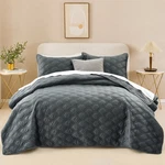 Luxury Velvet Bedspread Reversible Coverlet Quilted Soft Plush Bedding New. Fixed Price $29.99.