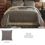 3 Pc Bundle My Country Queen Quilt 94WX94L Euro Shams Navy Khaki. Fixed Price $152.95.