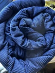 Room Essentials Queen Size Navy Blue Corduroy Plaid Quilted Microfiber Comforter. Fixed Price $30.00.