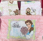 Vintage 90S Disney Beauty And The Beast Twin Flannel Pillowcase Sheet Set. Fixed Price $45.00.