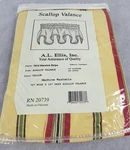 Set Of 4 A.l. Ellis, Inc Scallop Valance Curtains Yellow Warwick Stripe New. Fixed Price $80.00.