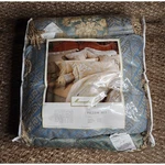 Monmartre French Blue Gold Rope Trim Floral Damask 3-PIECE Bed Pillow Set. Fixed Price $99.75.