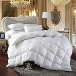 Oversized Queen Luxury Goose Down Comforter - 100% Egyptian Cotton. Fixed Price $214.99.