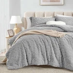Homelike Moment Fluffy Comforter Set Queen Size Grey Warm Fleece Full Bed Winter. Fixed Price $74.47.