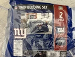 Nwt New York Giants Twin 2 Pc Bedding Comforter Pillow Sham Set Nfl. Fixed Price $28.00.