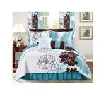 All American Collection New 4PC Flower Printed Reversible Bedspread Set With .... Fixed Price $58.17.