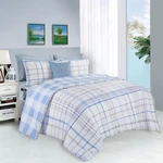 Elegant Silky Soft 8-PIECE Plaid Lodge Bed-in-a-bag Comforter Set. Fixed Price $118.03.