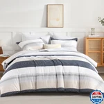 Andency King Size Comforter Set Yellow Blue - 7 Pieces Striped Lightweight. Fixed Price $101.55.