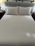 Light Gray Jacquard Queen Coverlet 100% Cottoncover 2 Shams Barbara Barry Luxury. Fixed Price $63.96.