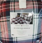 Tommy Hilfiger Plaid Cotton Devon Tartan Red King Comforter Set 108 X96. Fixed Price $235.00.