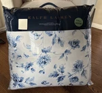 New Ralph Lauren Whitlow Porcelain Blue White Floral Cotton Comforter Full Queen. Fixed Price $224.00.