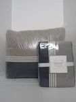 Pottery Barn Teen F/q Beachstone Stripe Comforter & Duvet Cover Gray/multi New. Fixed Price $295.95.