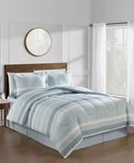 Fairfield Square Collection Austin Stripe Reversible 8 Pc. Comforter S./cal King. Fixed Price $81.88.