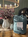 King/california Heavyweight Linen Blend Comforter & Sham Set Dark Teal New. Fixed Price $132.00.
