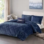 Intelligent Design Felicia Luxe Comforter Velvet Lush Double Sided Diamond. Fixed Price $87.99.