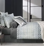 Oscar Oliver 4 Piece Comforter Set, Flatiron Teal 92X96 Queen. Fixed Price $190.00.