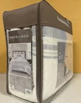 Harbor House Full Comforter Set Stripes Clipped Jacquard Soft Cotton 6PC Oversiz. Fixed Price $139.00.