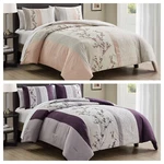 Chezmoi Collection 7-PIECE Bed In Bag Cherry Blossom Embroidery Comforter Set. Fixed Price $79.99.