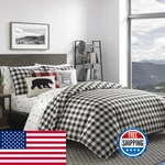 Eddie Bauer - King Comforter Set Cotton Reversible Bedding Buffalo Plaid. Fixed Price $98.26.