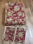 Ralph Lauren Chaps Red Annabelle Jacobean Queen Comforter & 2 Standard Shams. Fixed Price $94.99.