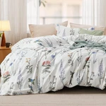 Duvet Cover Queen Size - Reversible Floral Set With. Fixed Price $45.47.