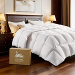 Premium Goose Down Fiber Comforter King Size, Ultra Fluffy Hotel Collection B.... Fixed Price $211.63.