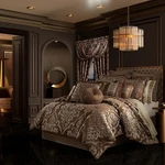 J. Queen New York Surano Comforter Set Copper And Beige. Fixed Price $250.00.