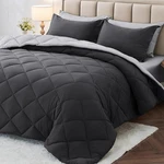 Sleep Better Tonight - 7 Piece Full Reversible Comforter Set Dark Grey. Fixed Price $89.99.