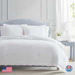 Martha Stewart - Queen Comforter Set Crisp Smooth Bedding Cotton Percale. Fixed Price $198.40.