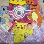 Pok Mon Full Bedding Set 5PC Pink Purple Tie Dye Reversible Comforter Franco Mfg. Fixed Price $65.00.