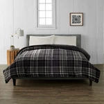 Cuddl Duds Cozy Soft Comforter Queen Grey Black Plaid. Fixed Price $49.00.