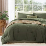 Wrensonge King Size Comforter Set - 3 Pieces Olive Green Prewashed Sof. Fixed Price $69.00.