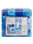 Haiti King 10PC Reversible Blue Floral Rose Comforter Set W/ Sheets & Curtains. Fixed Price $50.00.