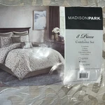 Madison Park Odette Jacquard 8-PC. Comforter Set, King, Tan, Nwt. Fixed Price $97.88.