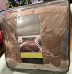 Vcny Home Micro Mink Reversible 3-PIECE Sherpa Comforter Set, King,chocolate New. Fixed Price $59.00.