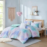 Intelligent Design Cassiopeia Watercolor Tie Dye Printed Comforter Set. Fixed Price $90.99.