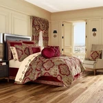 J Queen New York Maribella Crimson 4-PIECE Comforter Set Damask. Fixed Price $357.49.