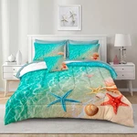 King Ocean Bedding Set (8PCS, Green) Beach Style Bed-in-a-bag With Comforter,. Fixed Price $114.89.