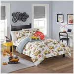 Kids Under Construction Modern Graphic 3-PIECE Reversible Comforter Set, Full/qu. Fixed Price $85.24.